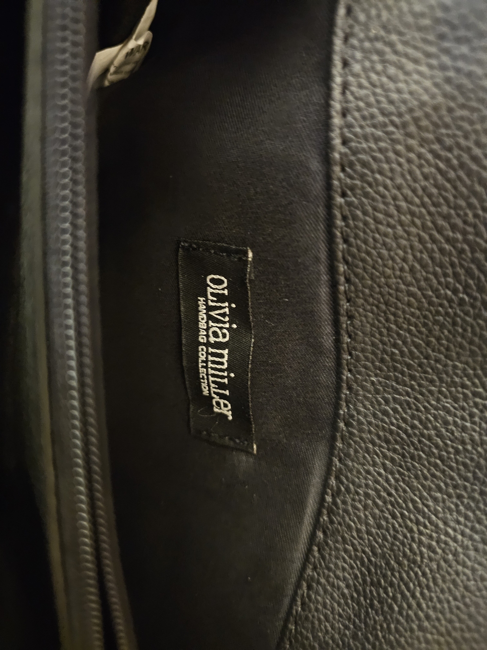 Olivia Miller Black Pebbled Leather Crossbody